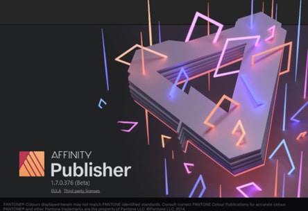 Affinity Publisher workspace