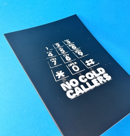 Image of No Cold Callers zine cover